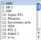 Channel selection in the browser